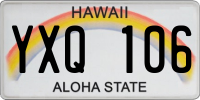 HI license plate YXQ106