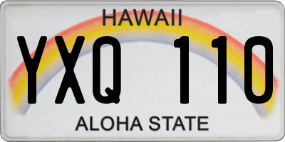 HI license plate YXQ110
