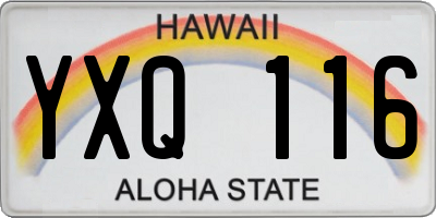 HI license plate YXQ116