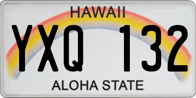 HI license plate YXQ132