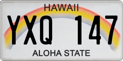 HI license plate YXQ147