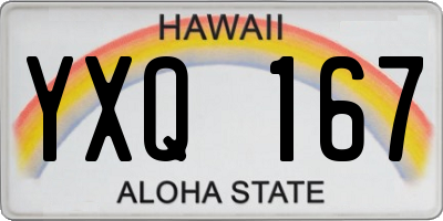 HI license plate YXQ167