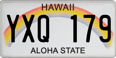 HI license plate YXQ179