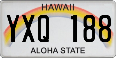 HI license plate YXQ188