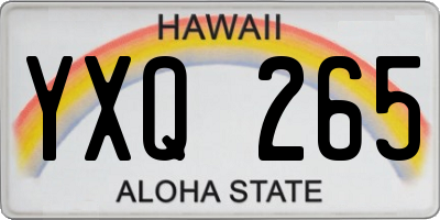 HI license plate YXQ265