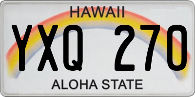 HI license plate YXQ270