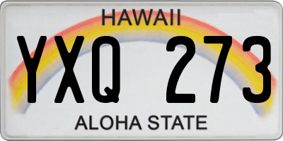 HI license plate YXQ273