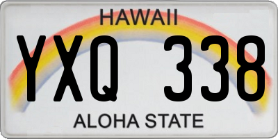 HI license plate YXQ338