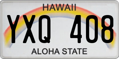 HI license plate YXQ408