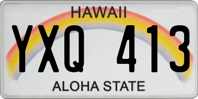 HI license plate YXQ413