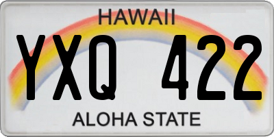 HI license plate YXQ422