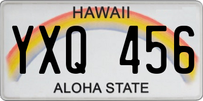 HI license plate YXQ456
