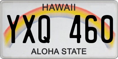 HI license plate YXQ460