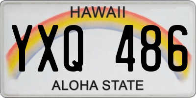 HI license plate YXQ486