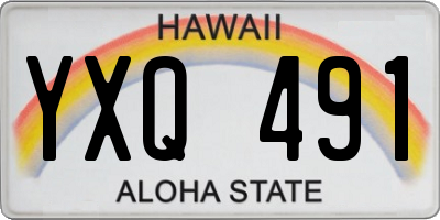 HI license plate YXQ491