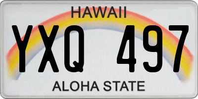 HI license plate YXQ497