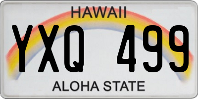 HI license plate YXQ499