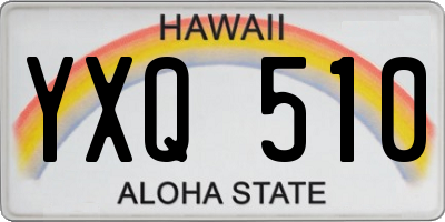 HI license plate YXQ510