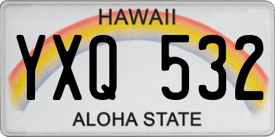HI license plate YXQ532