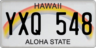 HI license plate YXQ548