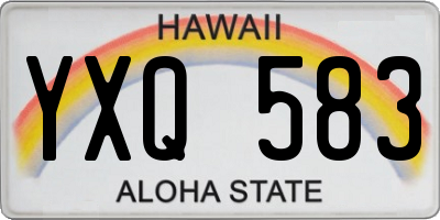 HI license plate YXQ583