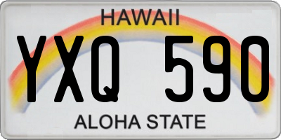 HI license plate YXQ590