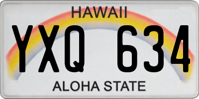 HI license plate YXQ634