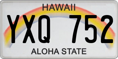 HI license plate YXQ752