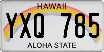 HI license plate YXQ785