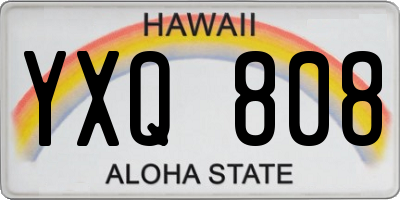 HI license plate YXQ808