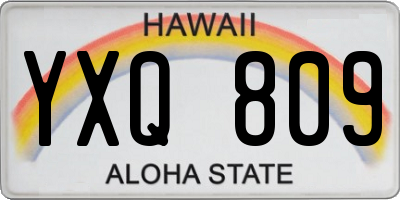 HI license plate YXQ809