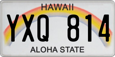 HI license plate YXQ814
