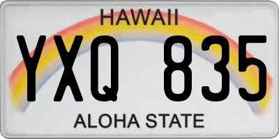 HI license plate YXQ835
