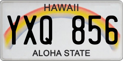 HI license plate YXQ856