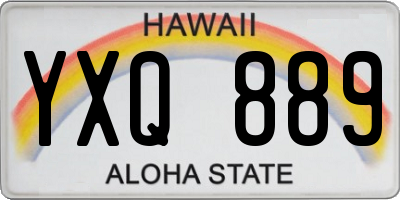 HI license plate YXQ889