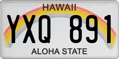 HI license plate YXQ891