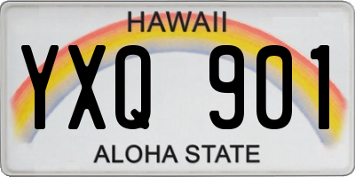 HI license plate YXQ901