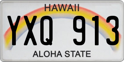 HI license plate YXQ913