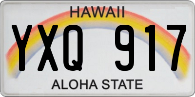 HI license plate YXQ917