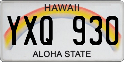HI license plate YXQ930