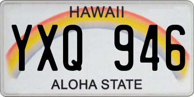 HI license plate YXQ946