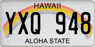 HI license plate YXQ948