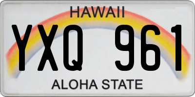 HI license plate YXQ961