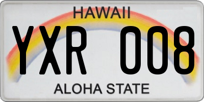 HI license plate YXR008