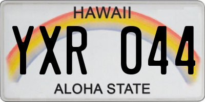 HI license plate YXR044
