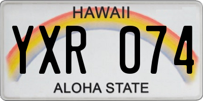 HI license plate YXR074