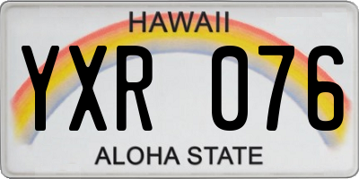 HI license plate YXR076