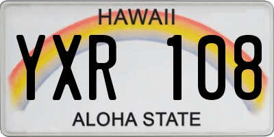 HI license plate YXR108