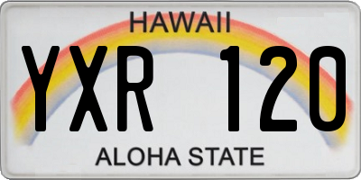 HI license plate YXR120