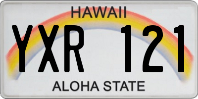 HI license plate YXR121